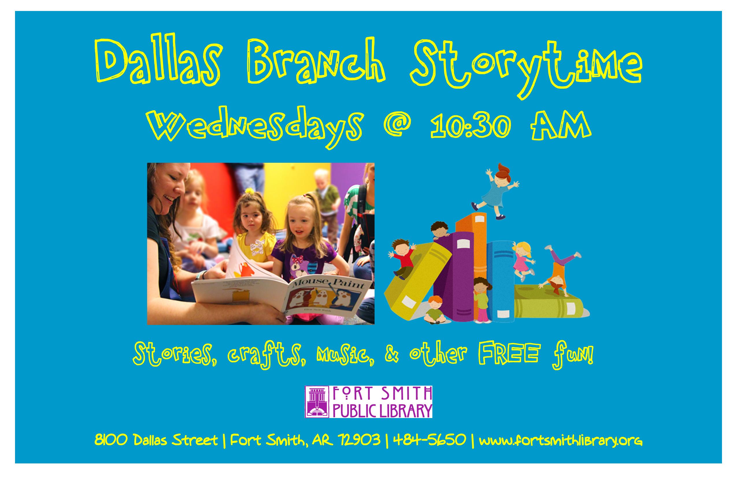 Dallas Branch Storytime poster