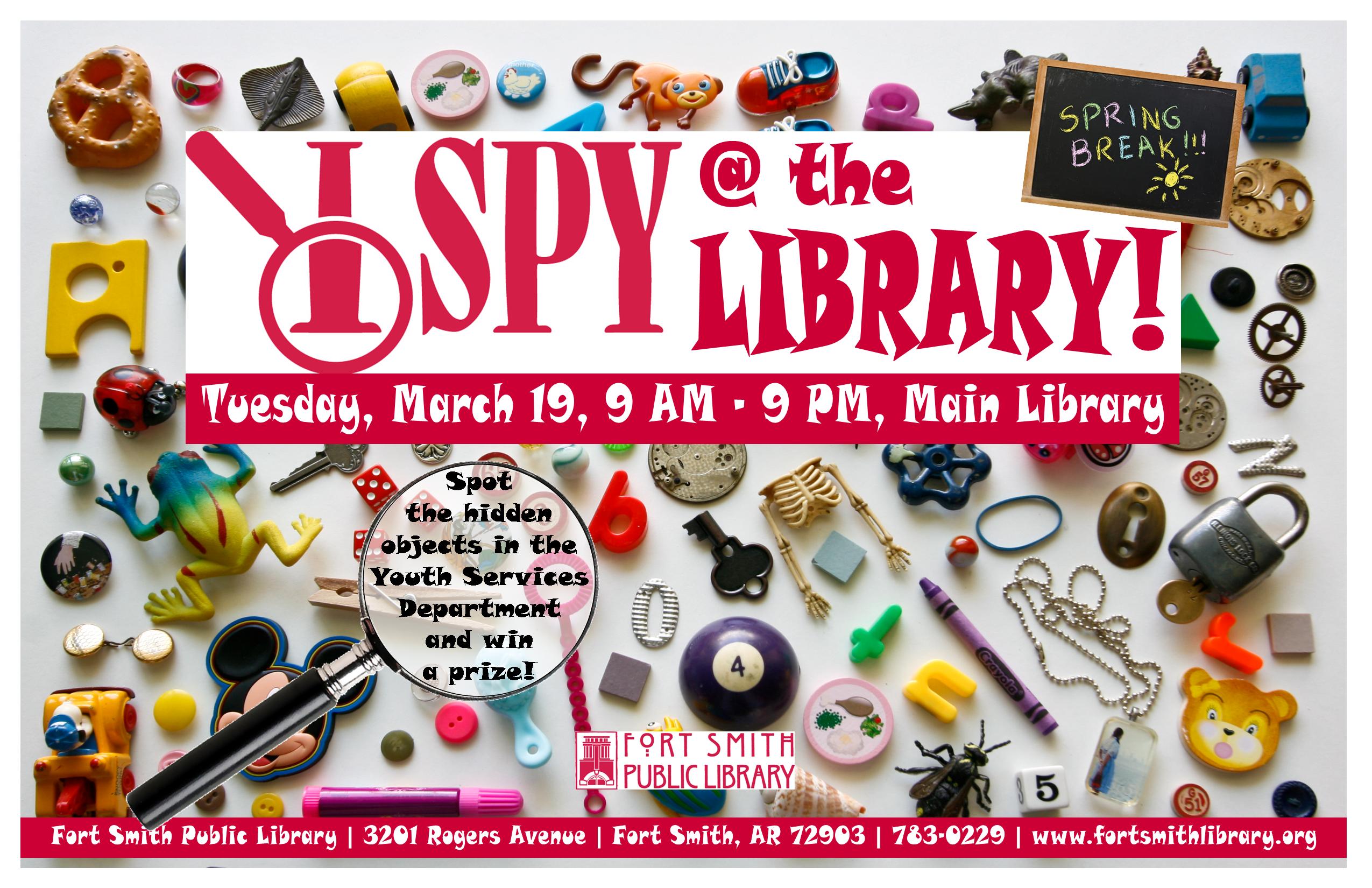 poster for I Spy at the Library program