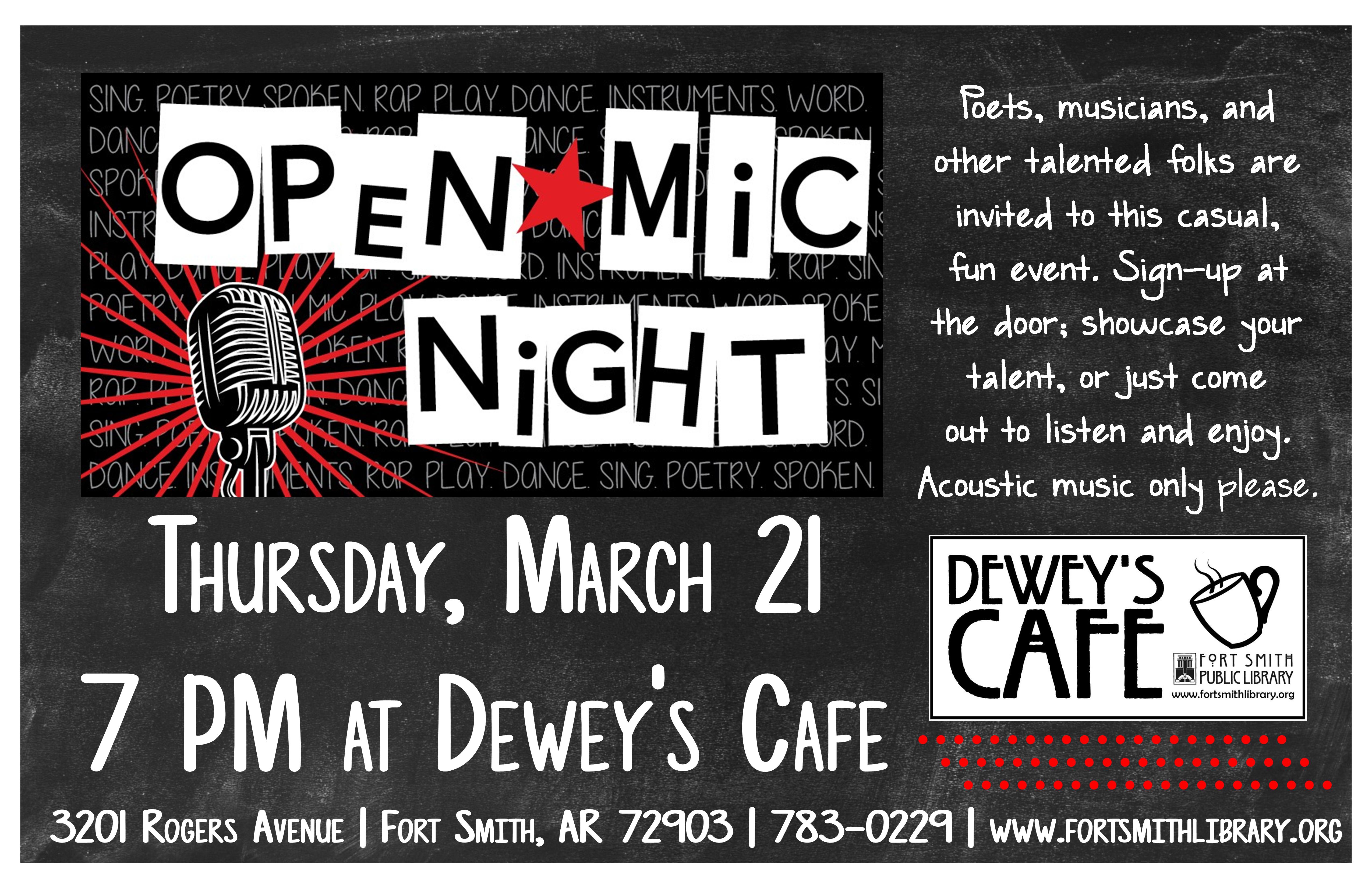 poster of open mic night event