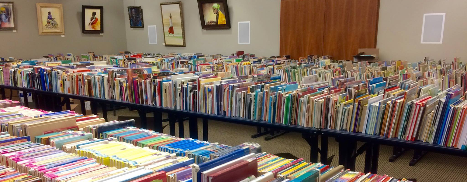 Children's section of the book sale