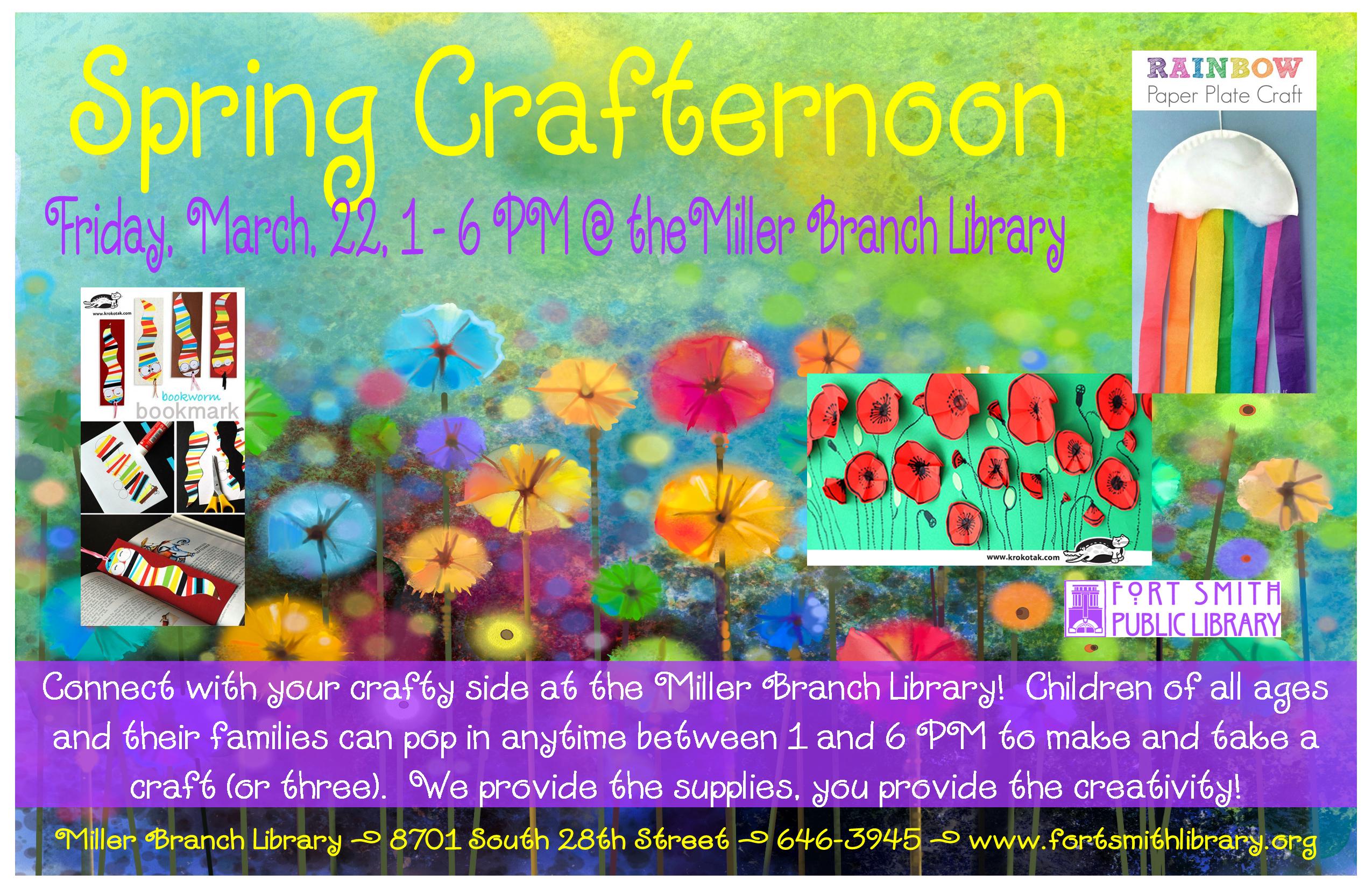 spring crafternoon event poster