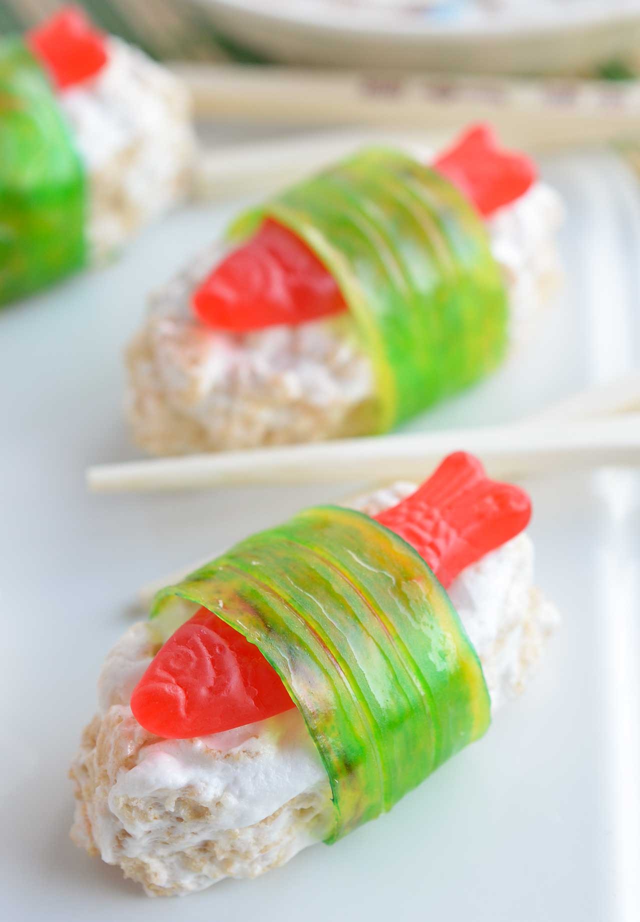 photo of candy sushi