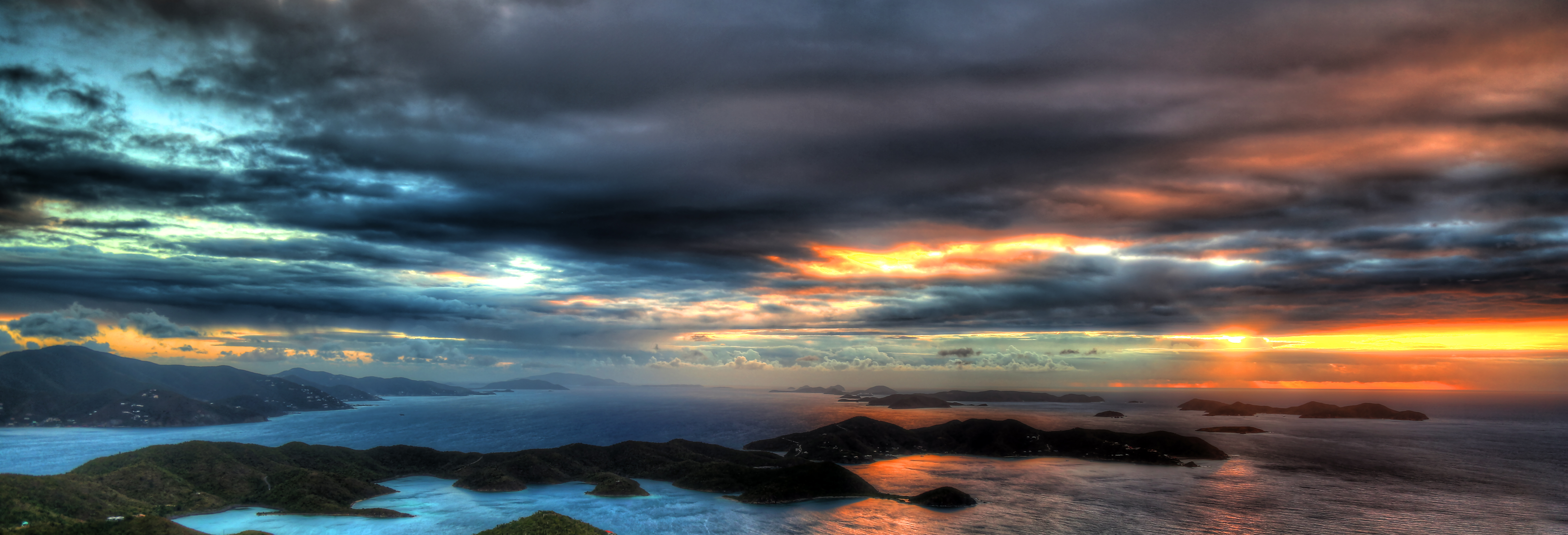 Sunset over St. John Island