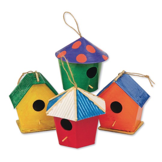 Painted birdhouses