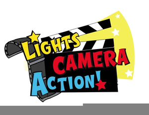 Lights, camera, action clipart