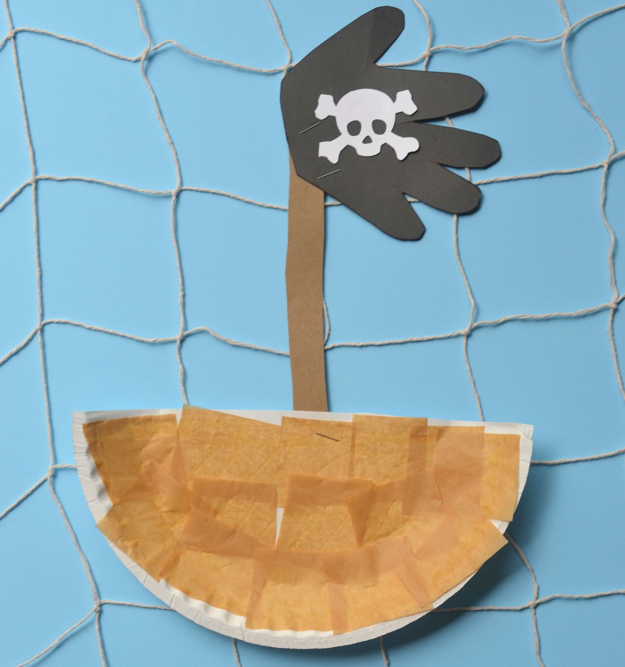 Pirate boat craft for children