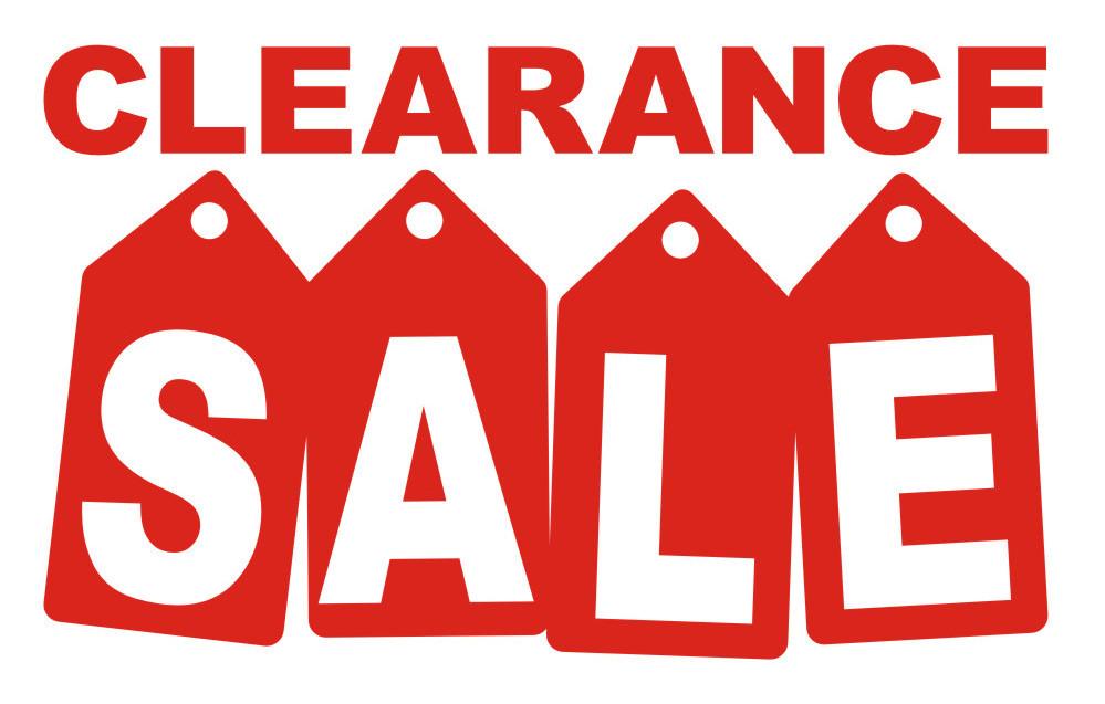 clearance sale sign