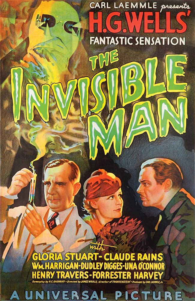 Movie poster for The Invisible Man from 1933