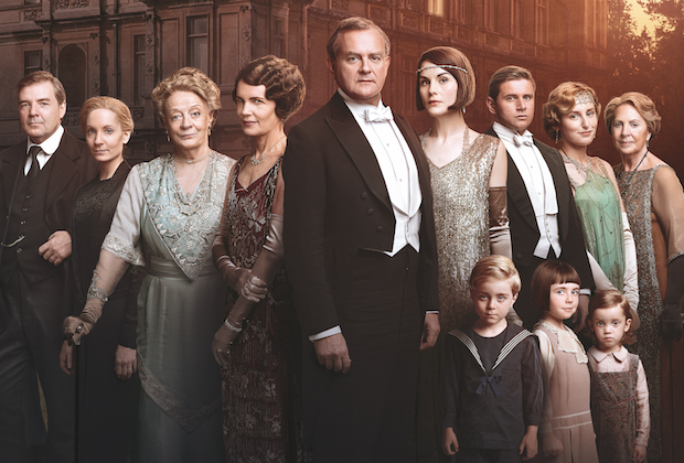 Downton Abbey cast members. They are looking forward. 