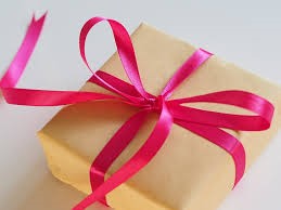 Small gift box with ribbon