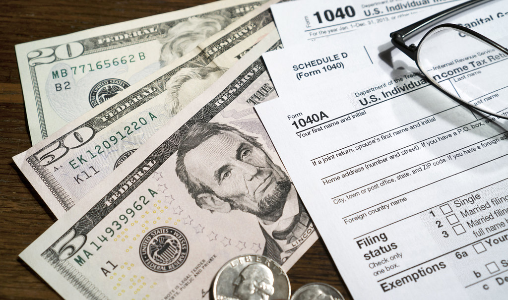 Tax forms and money