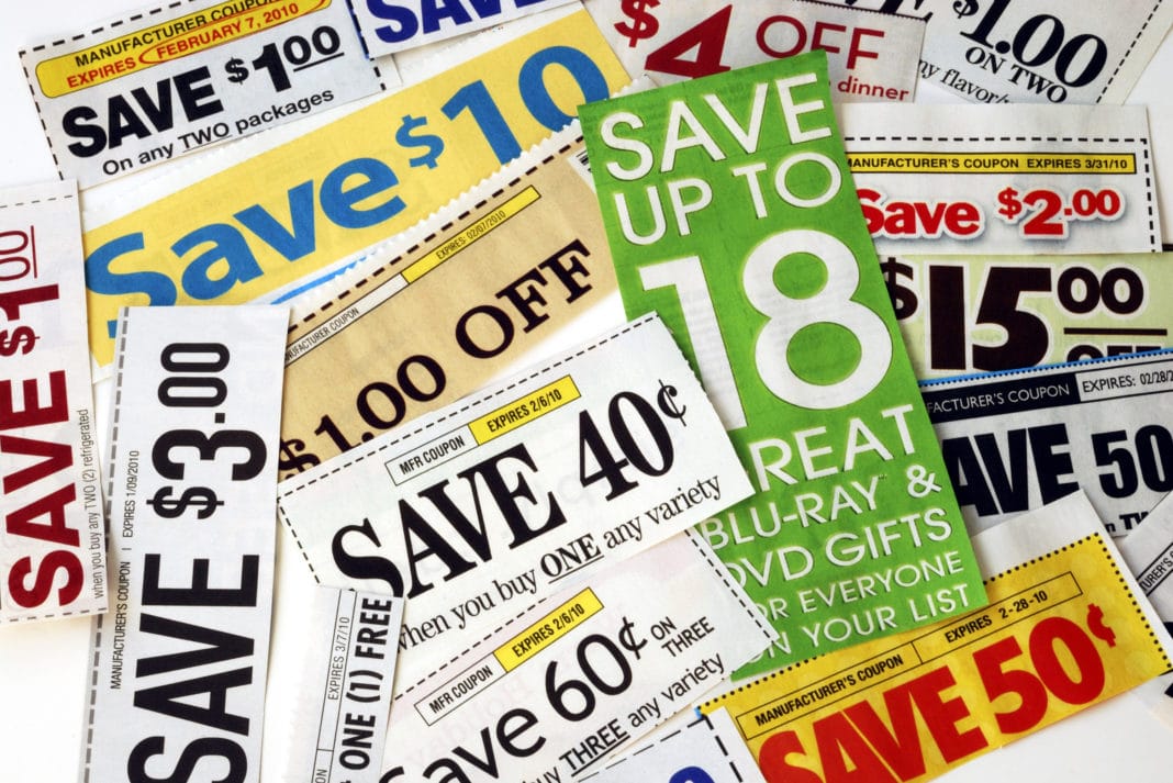 pile of coupons