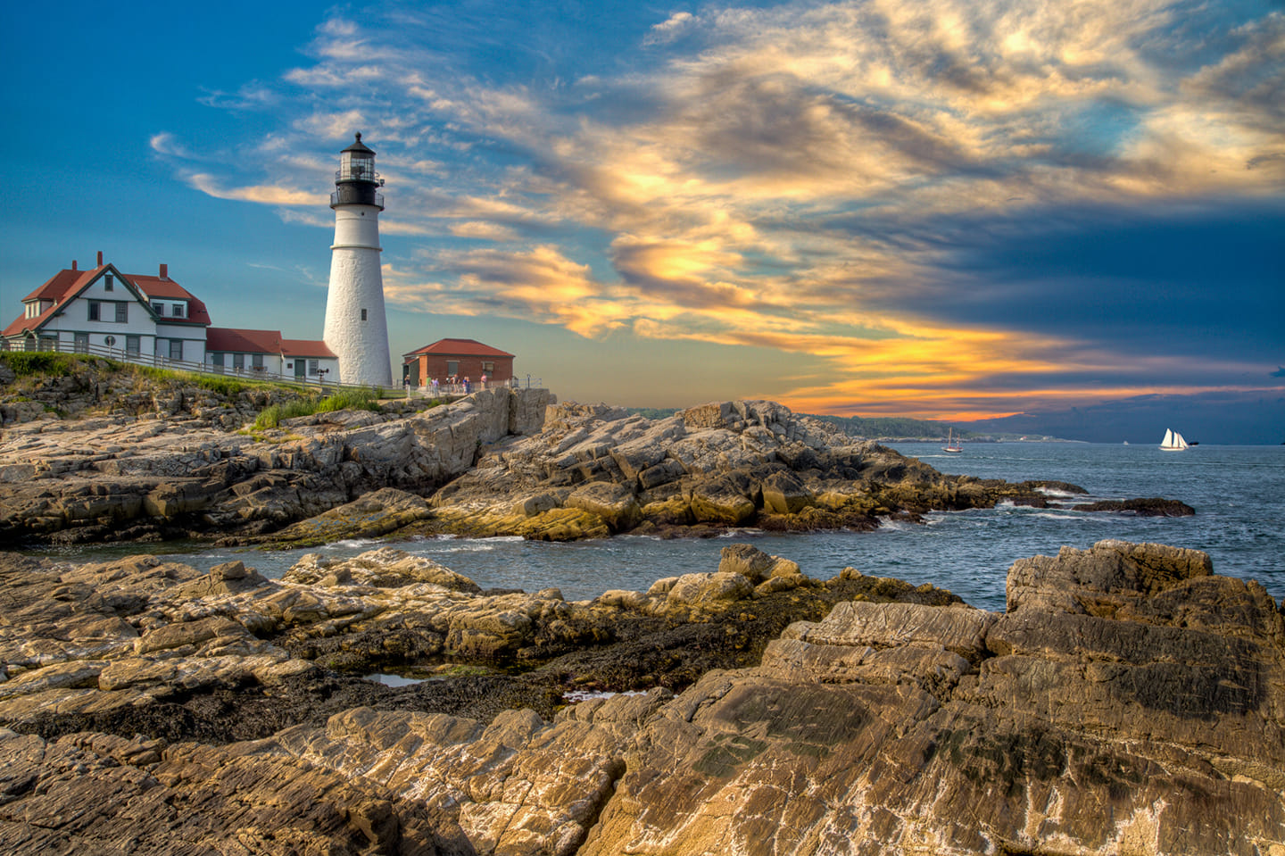 Photo of lighthouse on coast