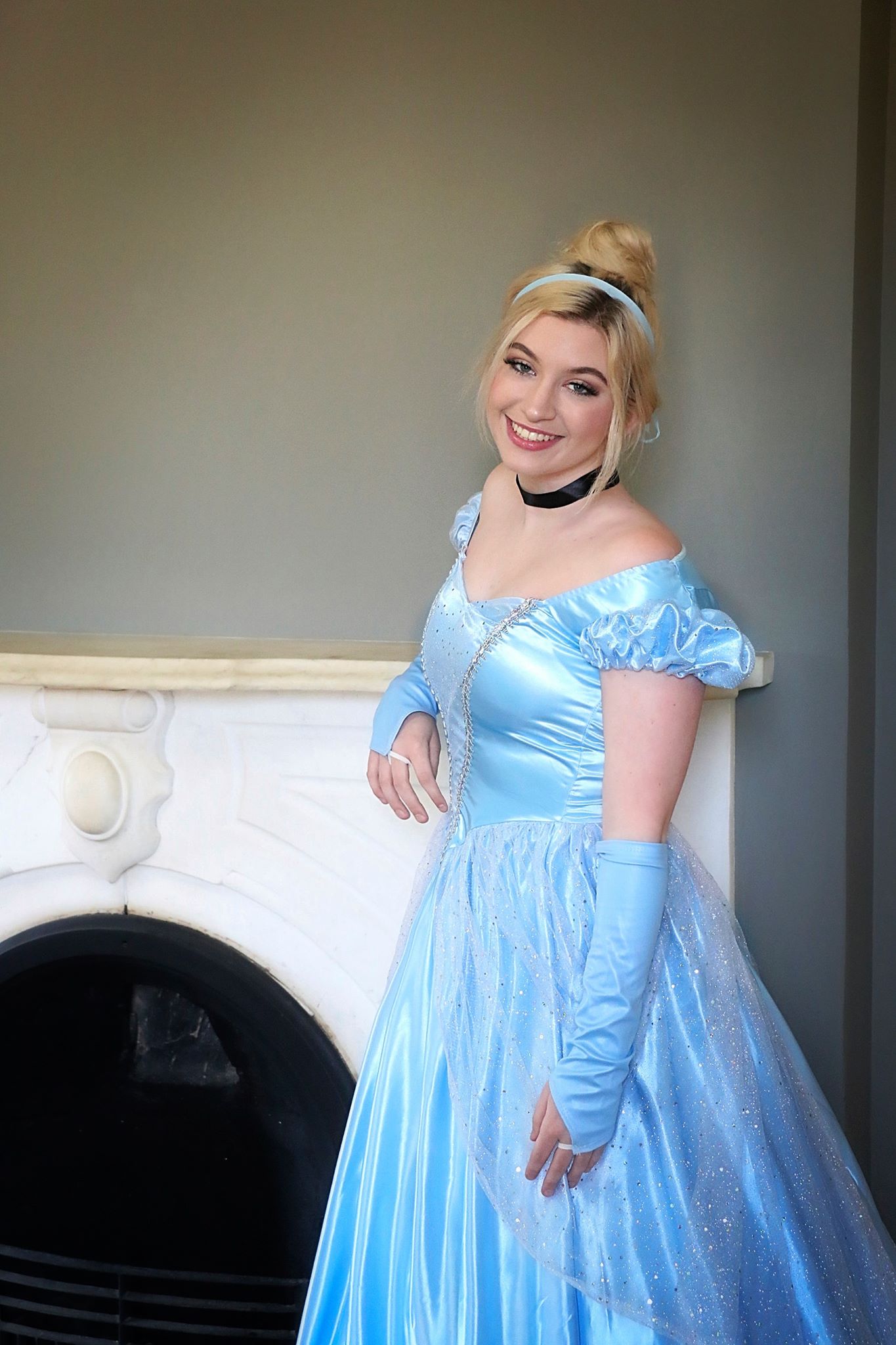 Cinderella by the fireplace