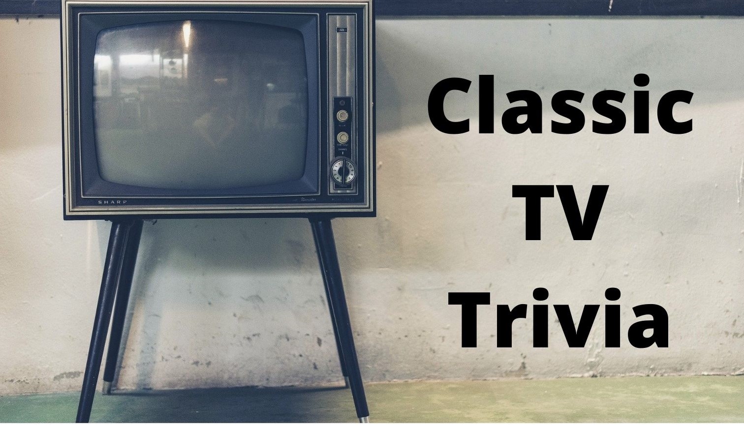 Old style TV with Classic TV Trivia 