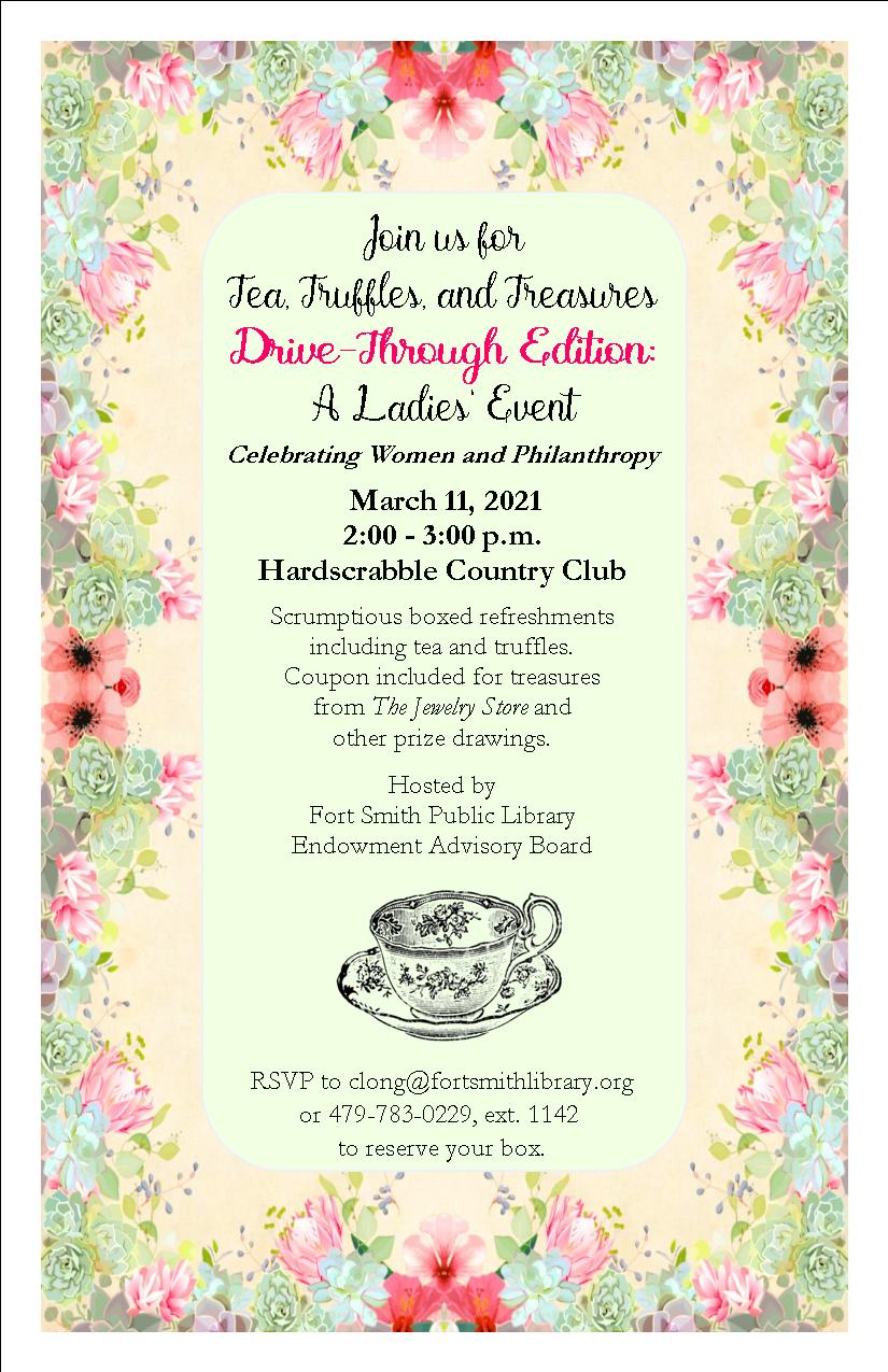 2021 Tea Truffles & Treasures invitation