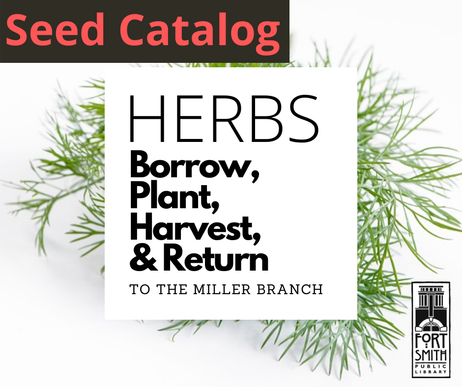 seed catalog herbs sign
