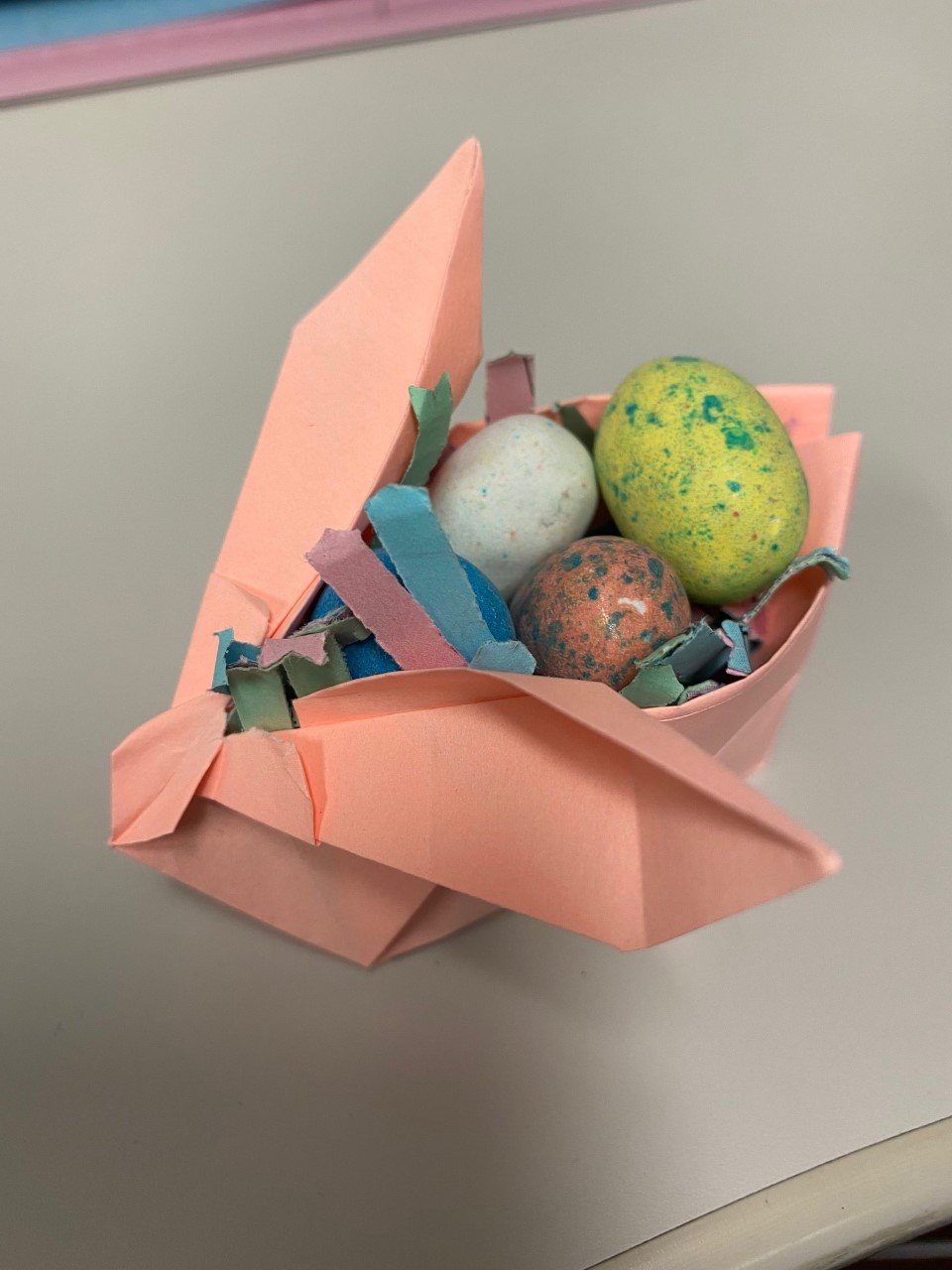 Easter origami basket