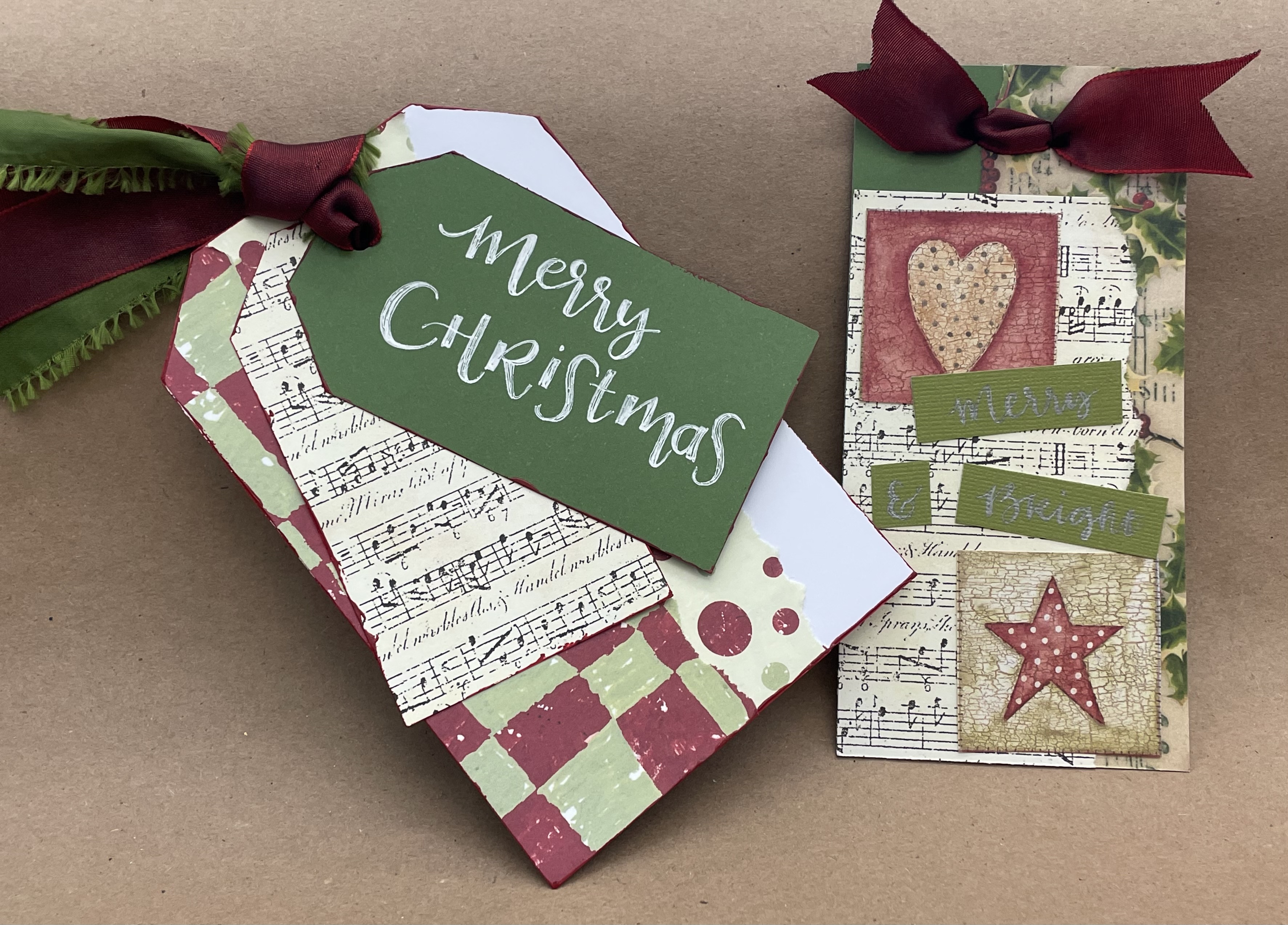 Christmas card and gift tag