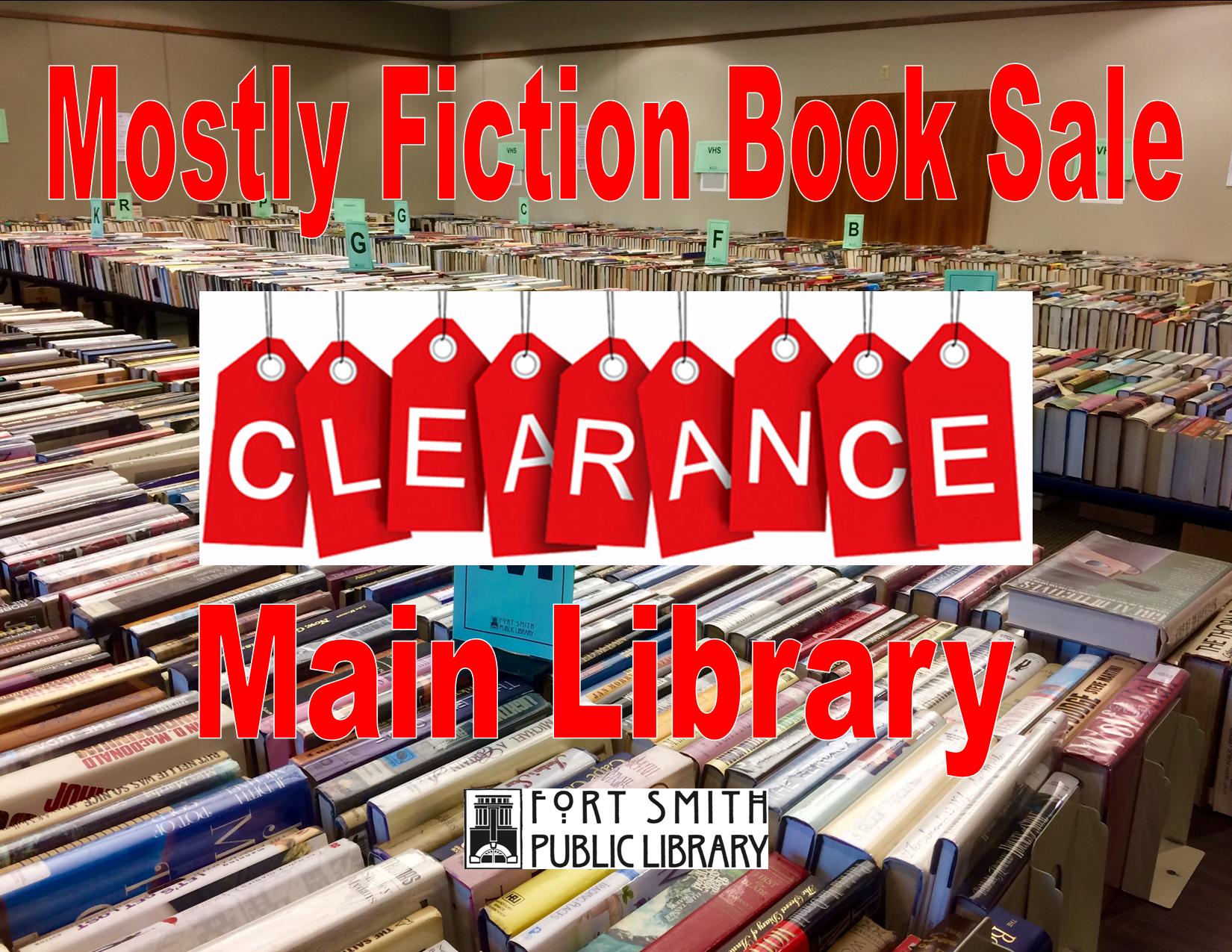 poster announcing book sale clearance