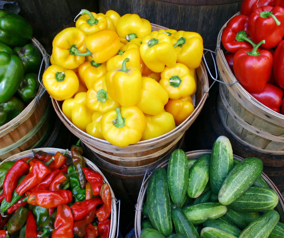 baskets of vegetable