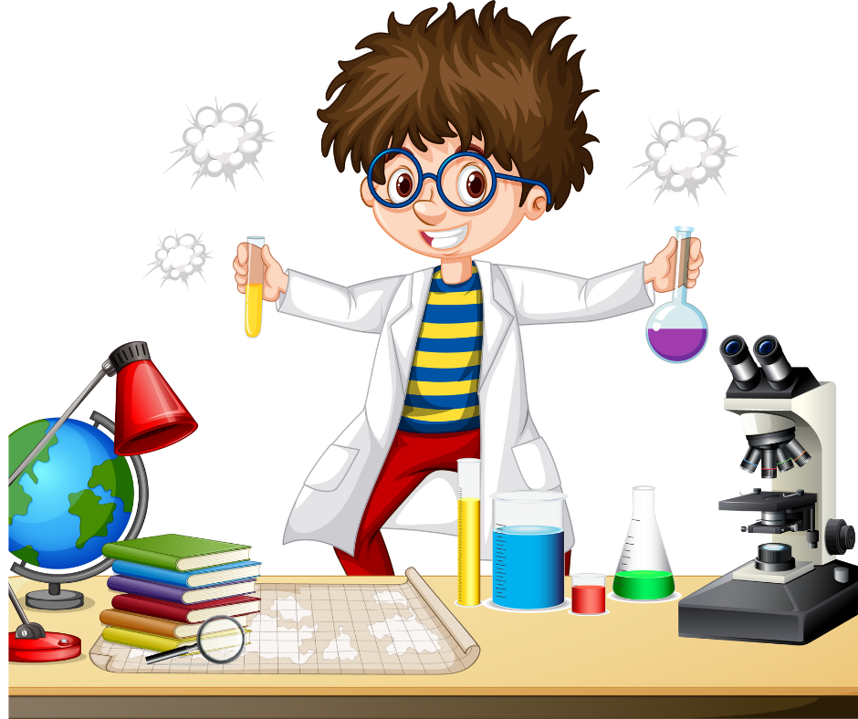 scientist with microscope