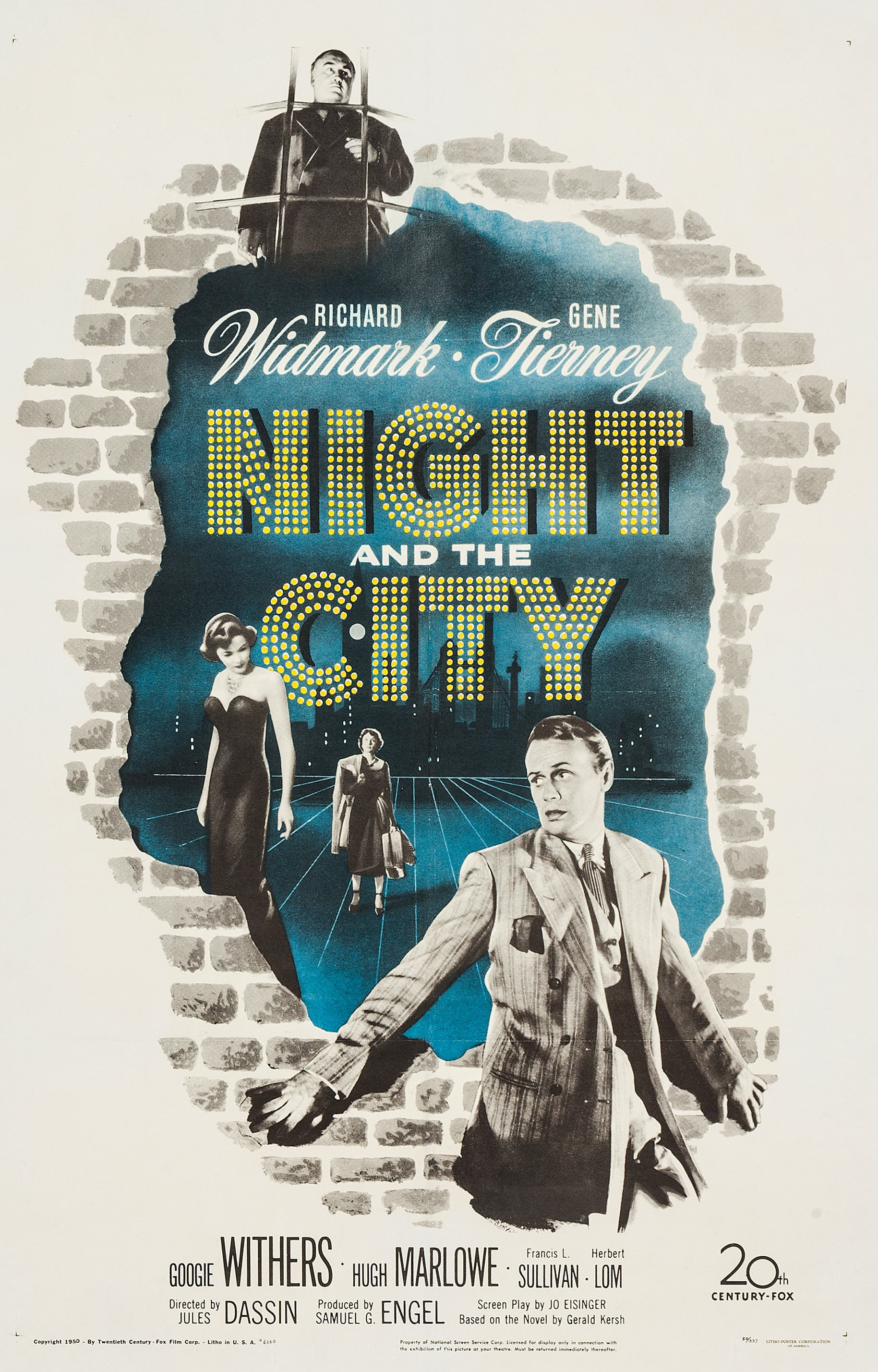 Night and the City movie poster with two characters on it. 