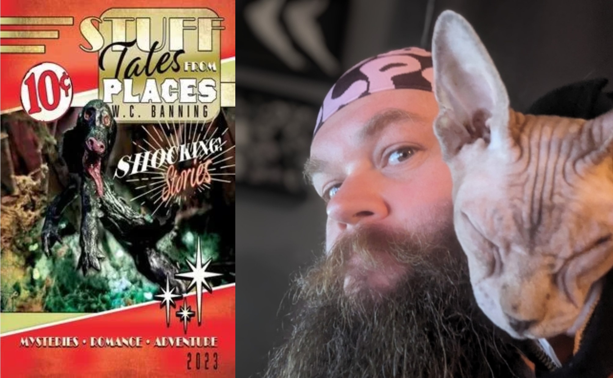 author WC Banning and his book and his hairless cat