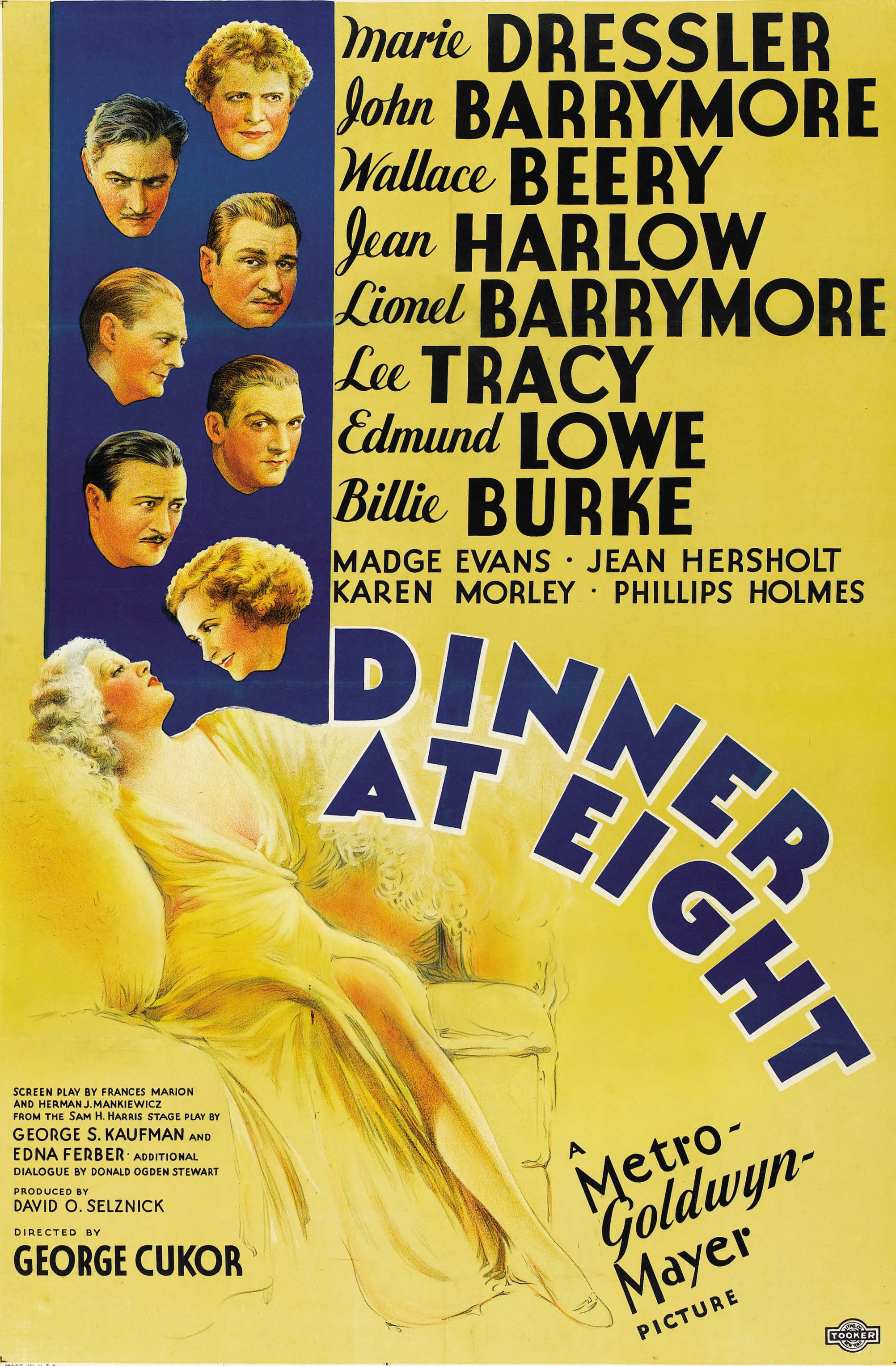 Movie Poster for Dinner at Eight. 