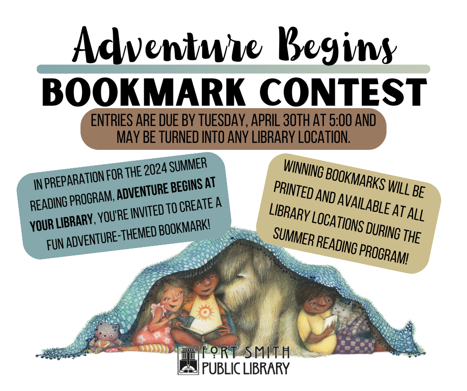 adventure begins bookmark contest summer reading program