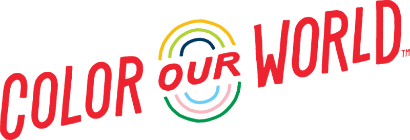 Color our World summer reading program theme logo