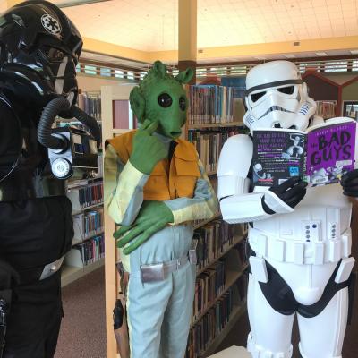 Star Wars villains reading the book "The Bad Guys"