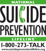 National Suicide Prevention Lifeline logo 1-800-273-TALK 