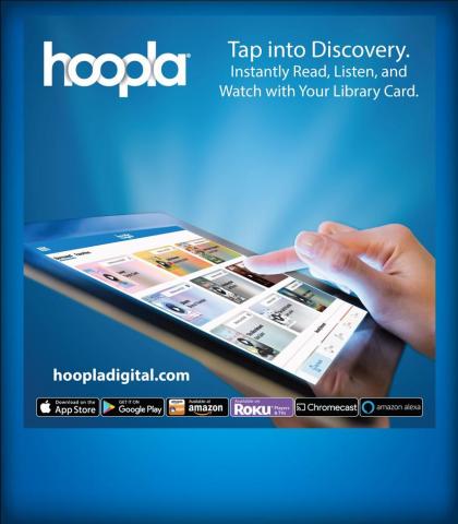 picture of hoopla service on screen