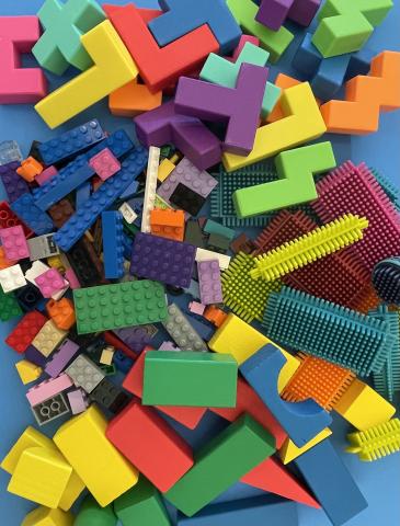 assortment of children's blocks
