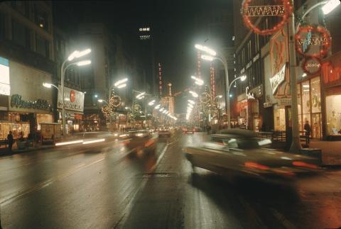 blurry picture of downtown
