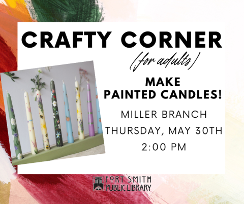 Crafty corner adult craft with painting candles