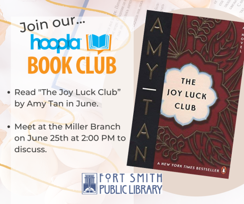 Hoopla Book Club pick for June- The Joy Luck Club by Amy Tan