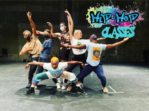 Rooted Movement Collective and the words Hip-Hop Classes