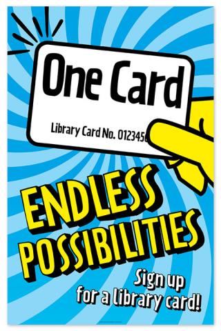one card endless possibilities library card sign up month 2025