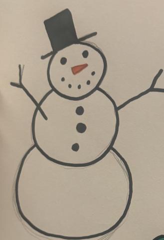 snowman drawing