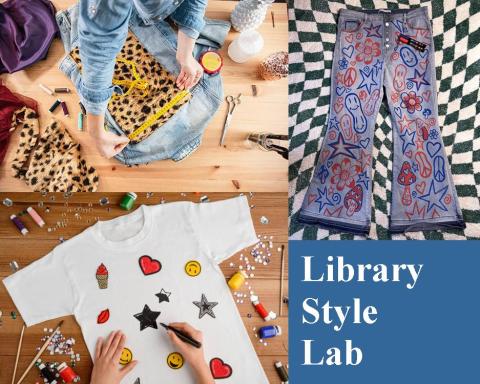 photos of jeans, t-shirt, and a denim vest with extra decorations