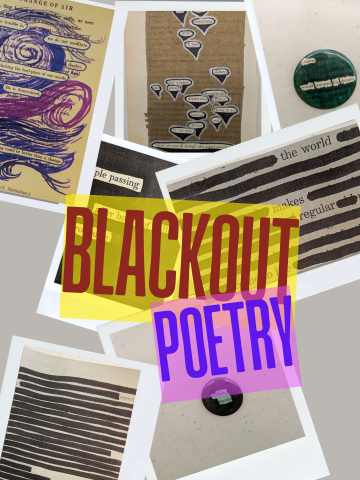 examples of black-out poetry and the words Blackout Poetry on top