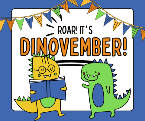 dinosaur reading for dinovember