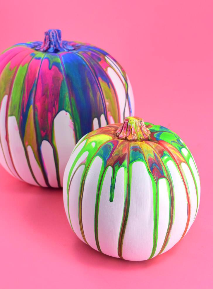 Pour painted pumpkins