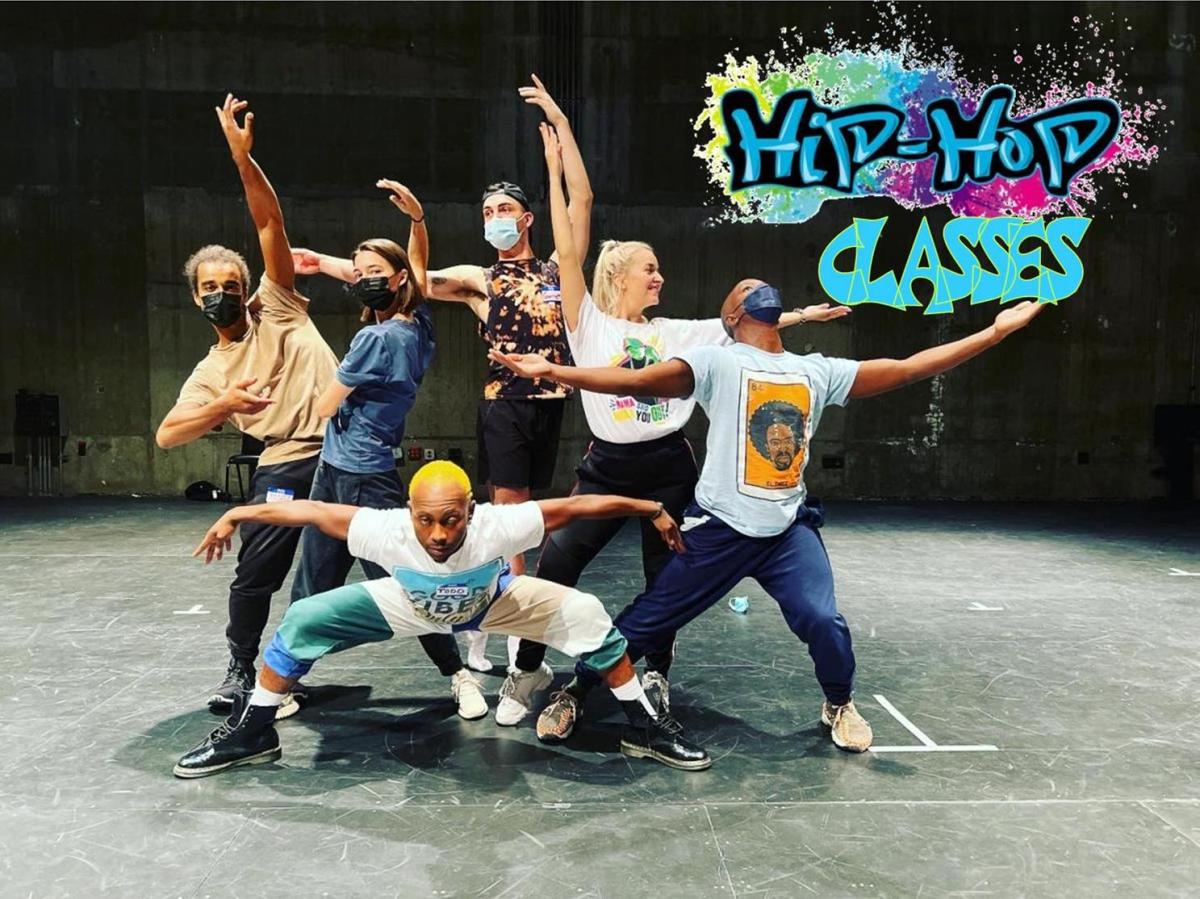 Rooted Movement Collective and the words Hip-Hop Classes