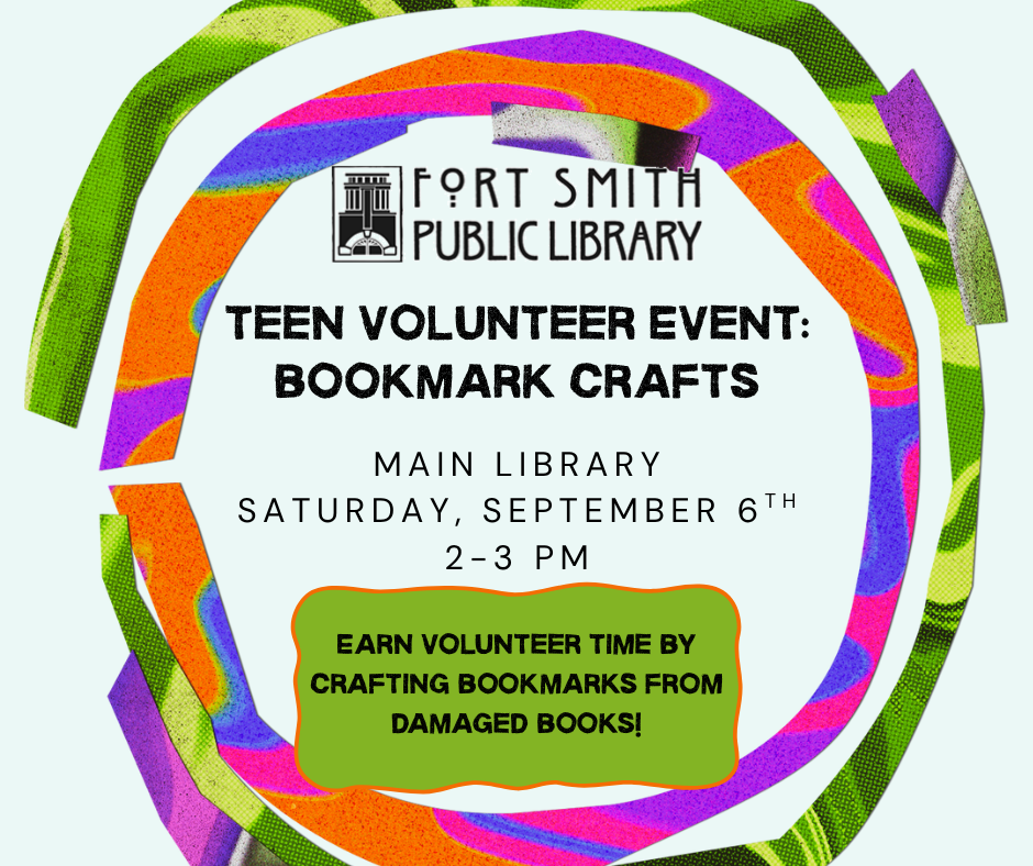 teen volunteer event - craft bookmarks from damaged books