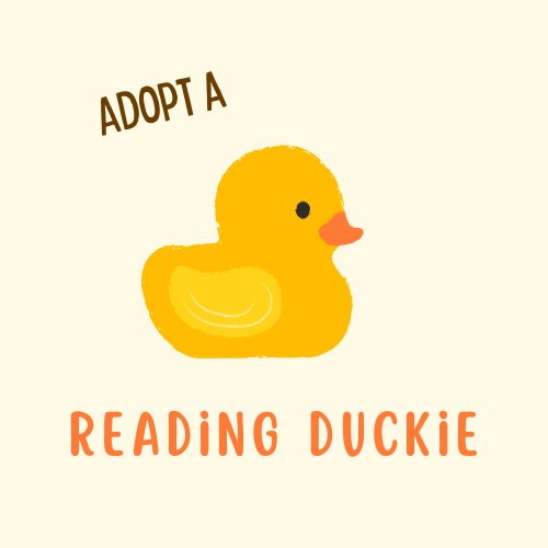 rubber duck, adopt a reading duckie