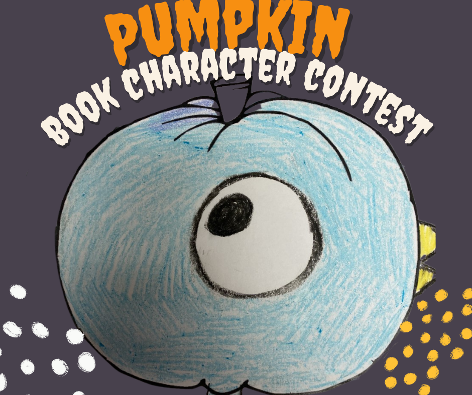 Pumpkin decorating contest with book characters pigeon pumpkin