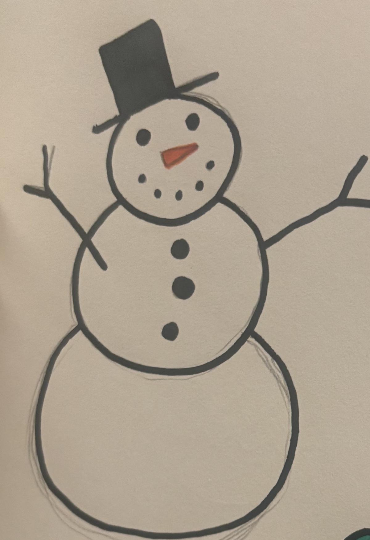 snowman drawing